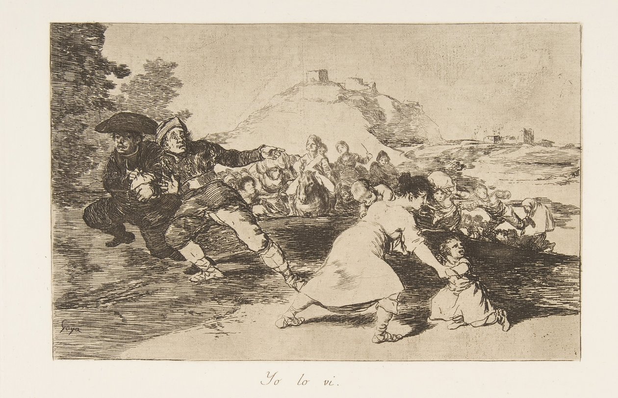 Platte 44 aus Die Schrecken des Krieges Los Desastres de la Guerra: Ich sah... (1810, veröffentlicht 1863) von Francisco de Goya