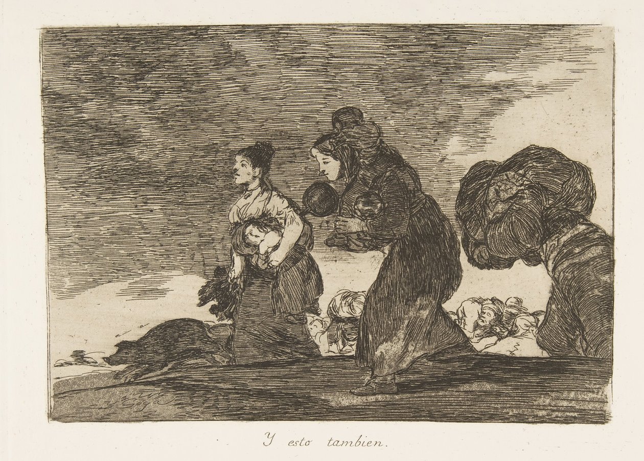 Tafel 45 aus Die Schrecken des Krieges: Und t..., 1810 veröffentlicht 1863 von Francisco de Goya