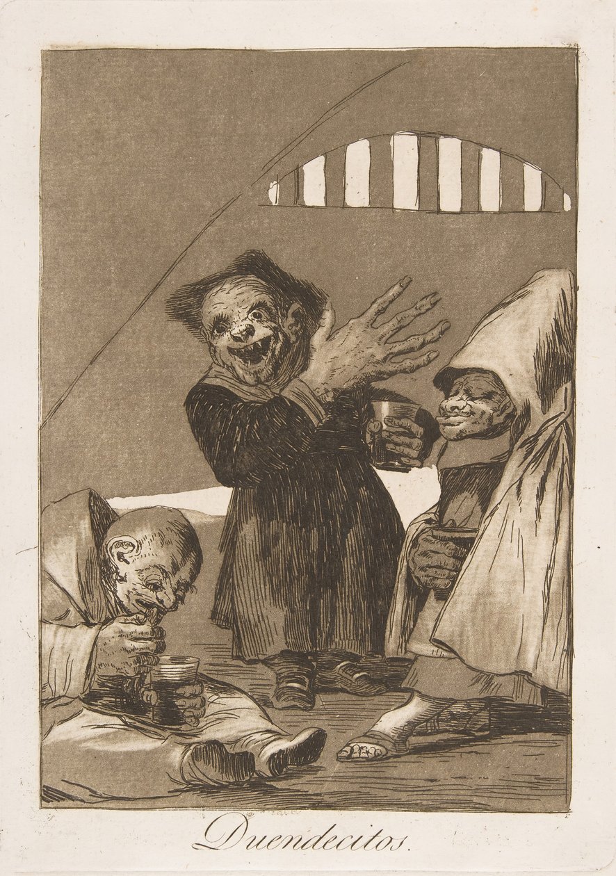 Tafel 49 aus Los Caprichos: Kobolde Duendecitos von Francisco de Goya