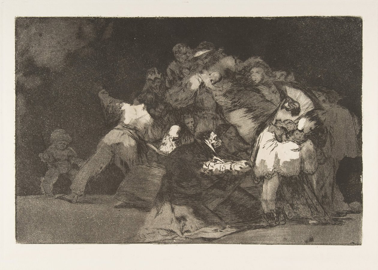 Tafel 9 aus den Disparates: Allgemeine Torheit, ca. 1816-23 veröffentlicht 1864 von Francisco de Goya