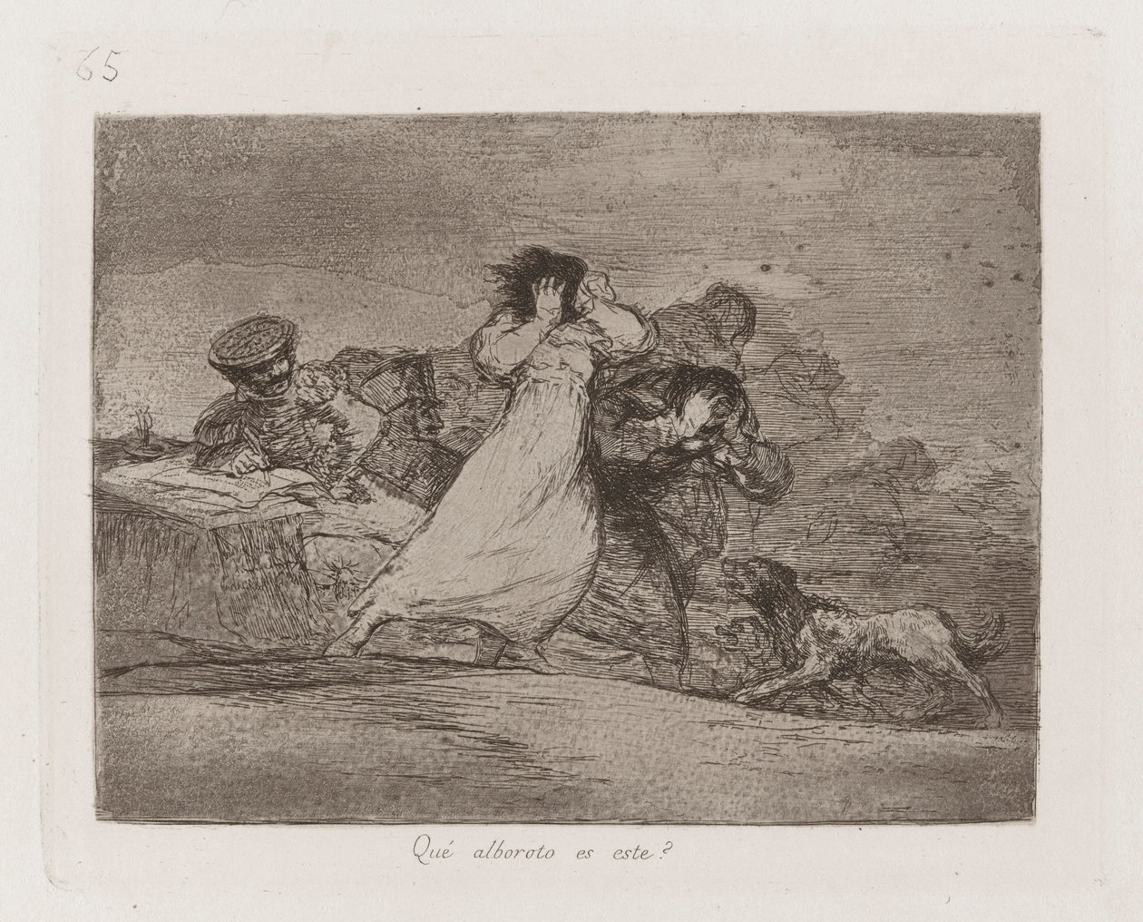 Qu? alboroto es este? (Was ist das für ein Tumult?), Platte 65 aus Los desastres de la guerra (Die Schrecken des Krieges) von Francisco de Goya
