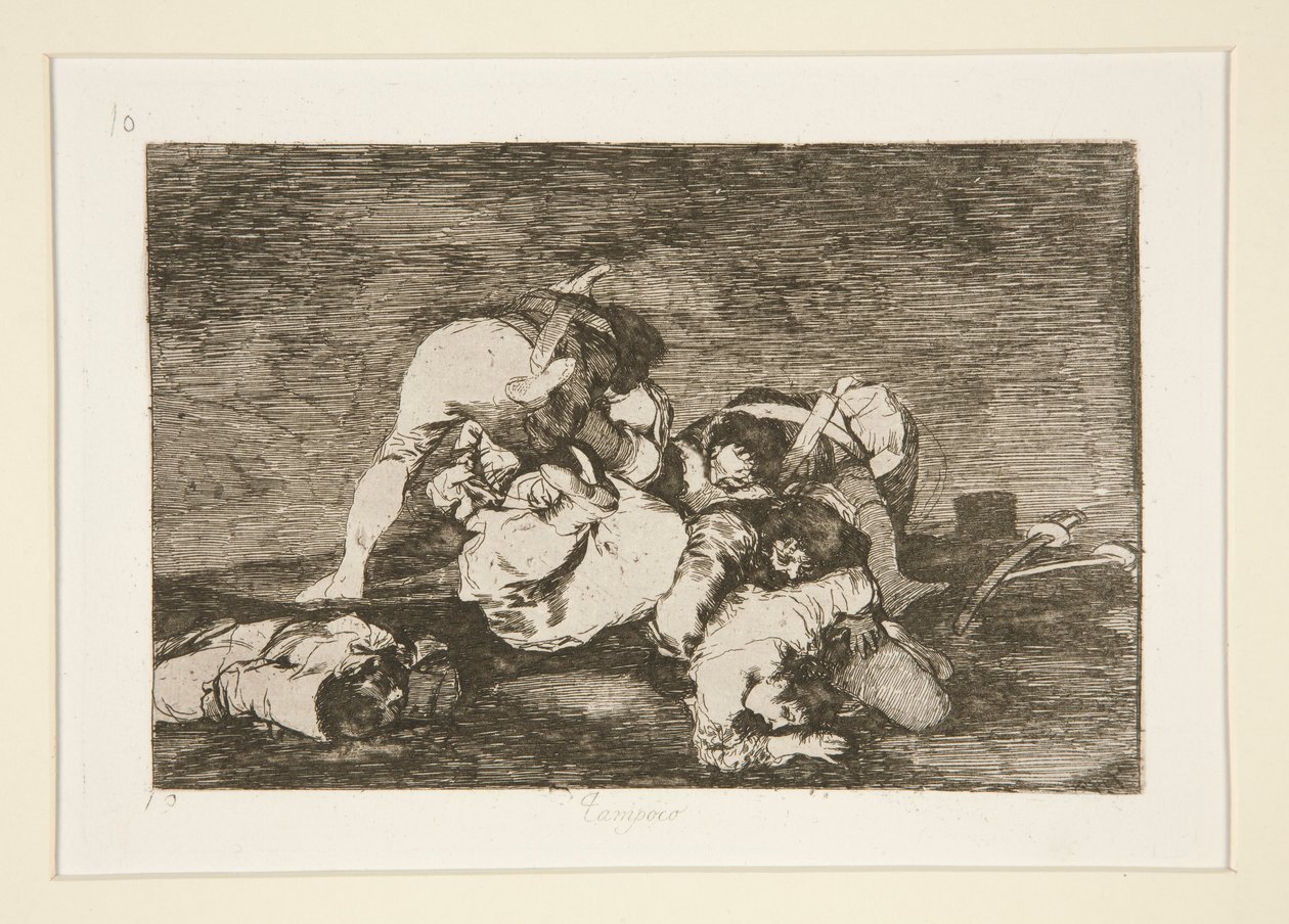 Tampoco (Auch diese nicht), Tafel 10 aus der Serie Los desastres de la guerra (Die Schrecken des Krieges) von Francisco de Goya