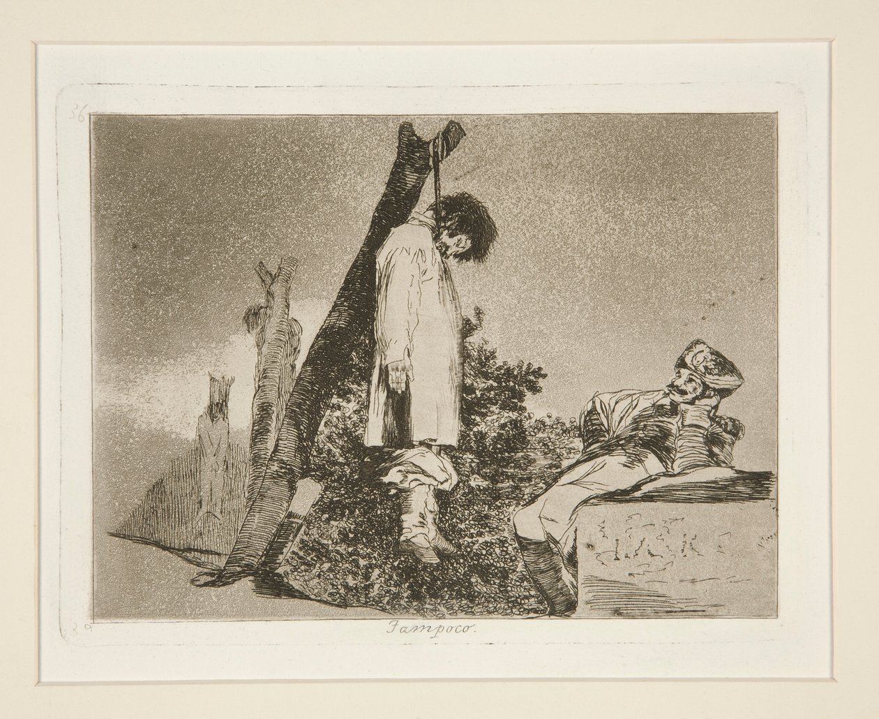 Tampoco (Auch nicht), Platte 36 aus Los desastres de la guerra (Die Schrecken des Krieges) von Francisco de Goya