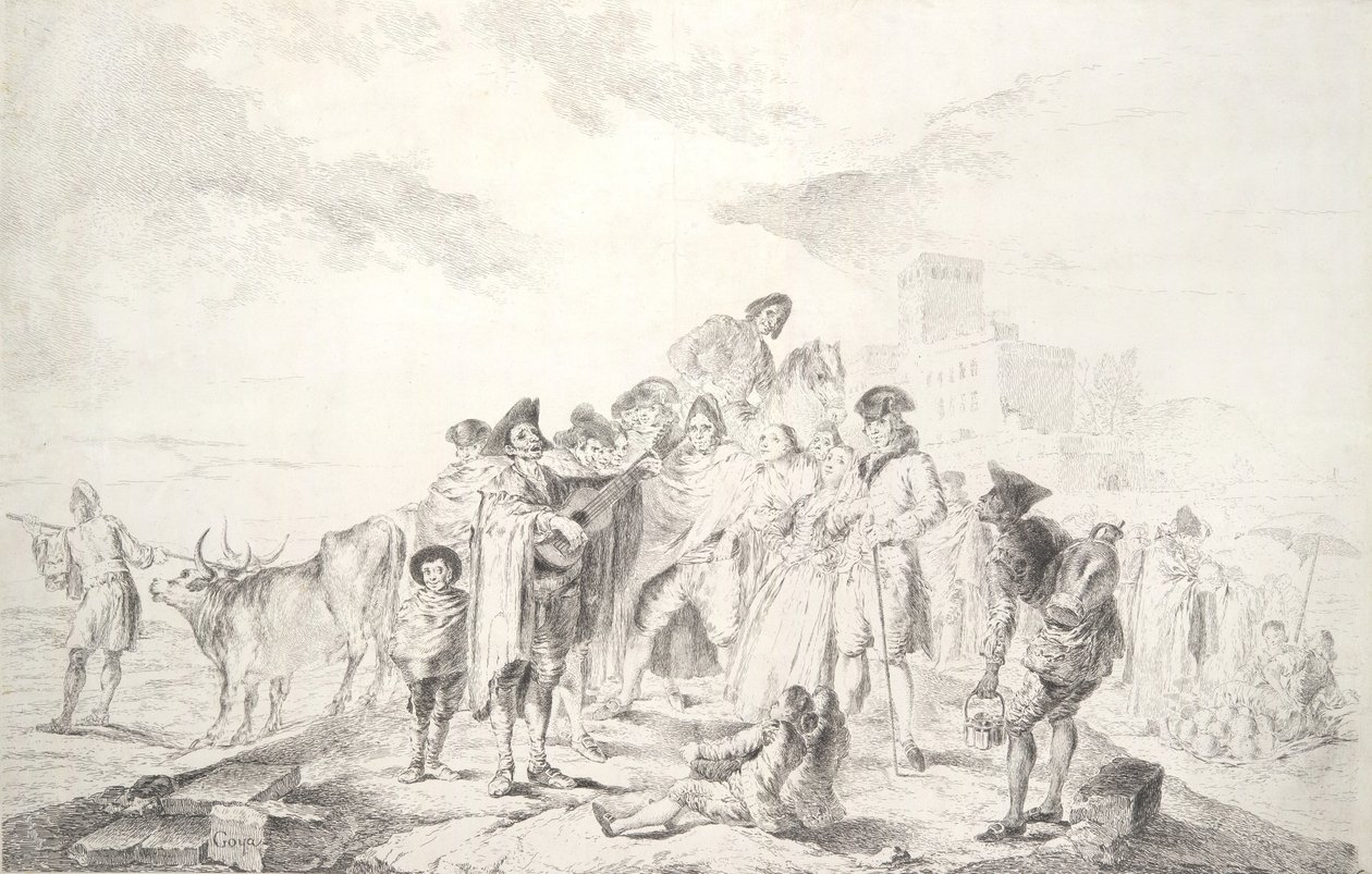 Der blinde Gitarrist El ciego de la guitarra, ca. 1778 von Francisco de Goya