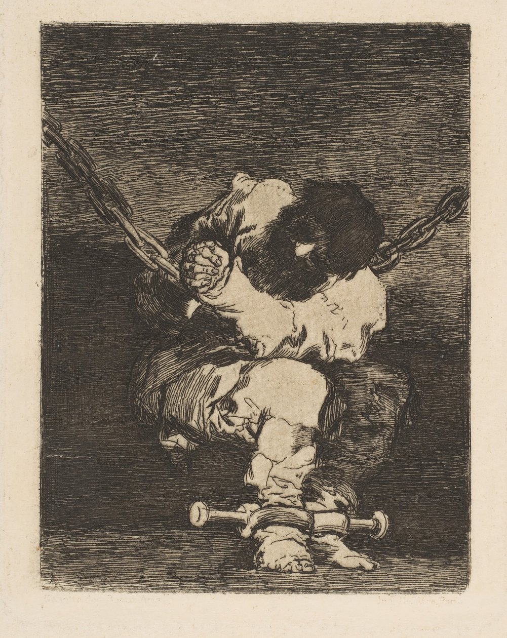 Die Haft ist so barbarisch wie das Verbrechen Tan bárbara la seguridad como el delito, ca. 1815 von Francisco de Goya