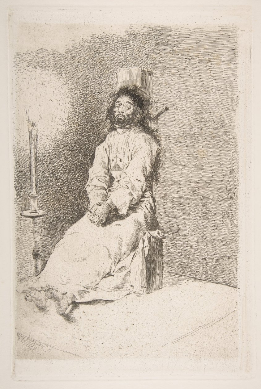 Der erdrosselte Mann (El agarrotado), 1778-80 von Francisco de Goya