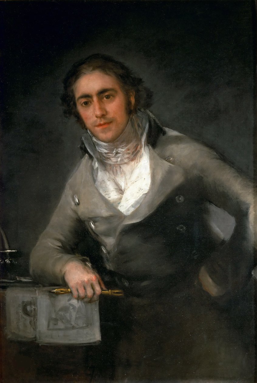 Porträt eines Mannes Evaristo Pérez de Castro, ca. 1806 von Francisco Goya de