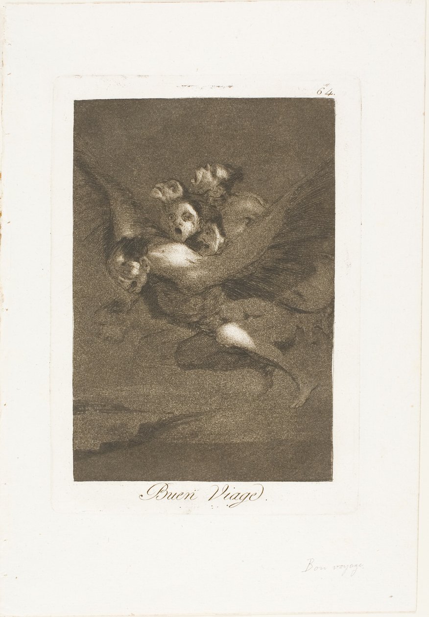 Gute Reise, Platte 64 aus Los Caprichos von Francisco Jose de Goya y Lucientes