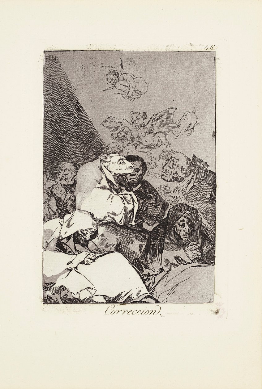 Korrektur (Correccion) Platte 46 aus: Los Caprichos von Francisco Jose de Goya y Lucientes