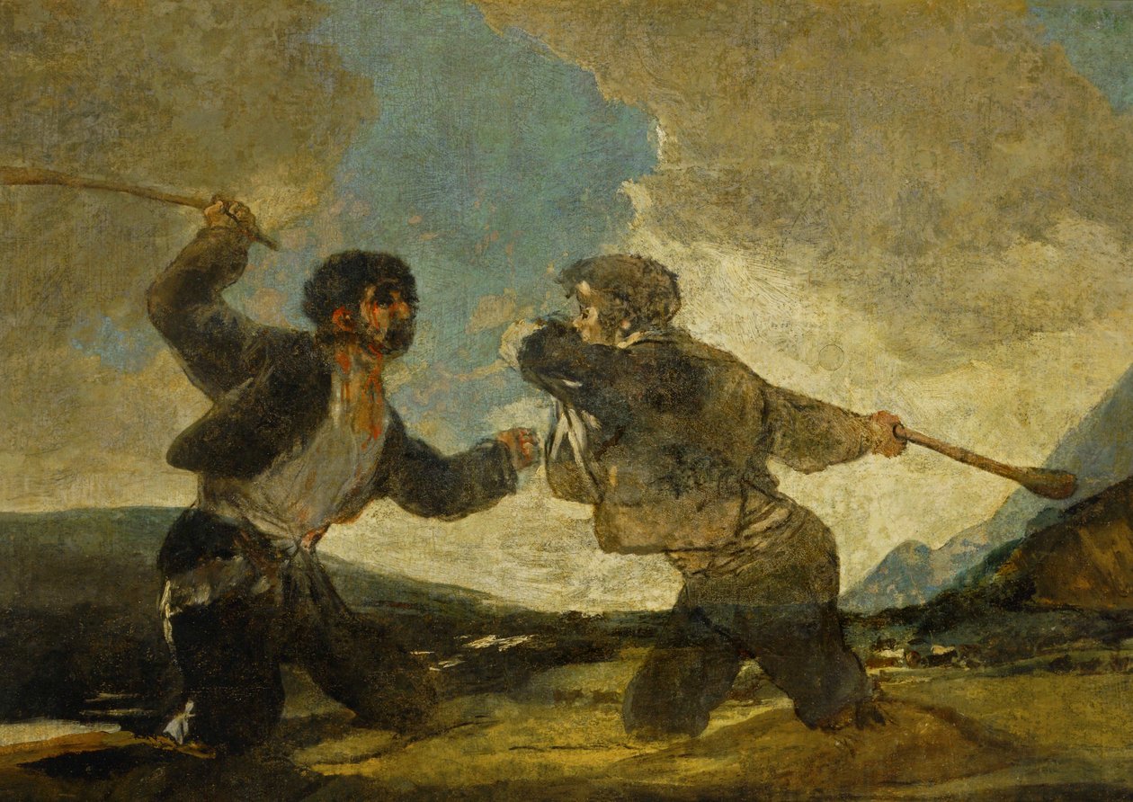 Duell mit Knüppeln von Francisco Jose de Goya y Lucientes