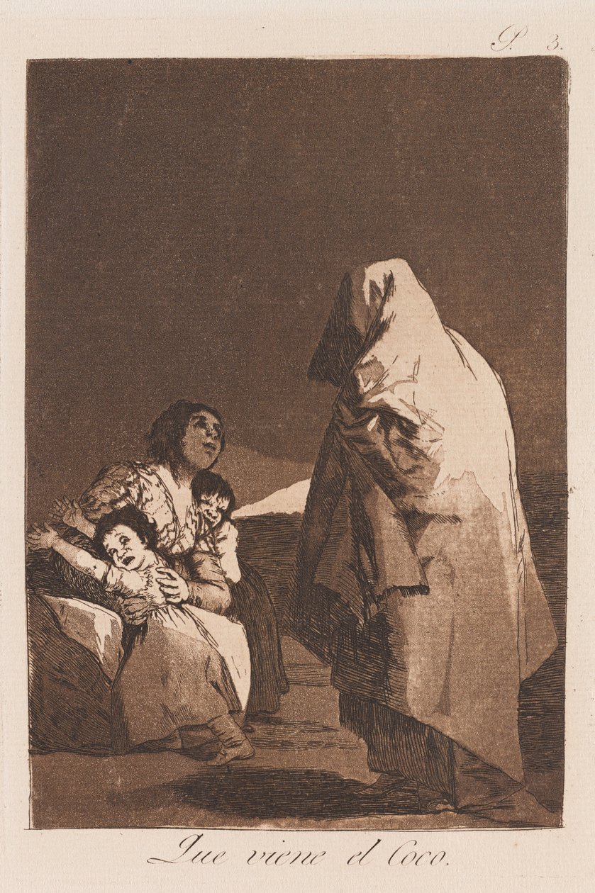Hier kommt der Bogey, spätes 18. - frühes 19. Jahrhundert von Francisco de Goya