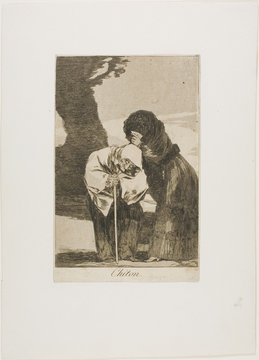 Hush, Blatt 28 aus Los Caprichos von Francisco Jose de Goya y Lucientes