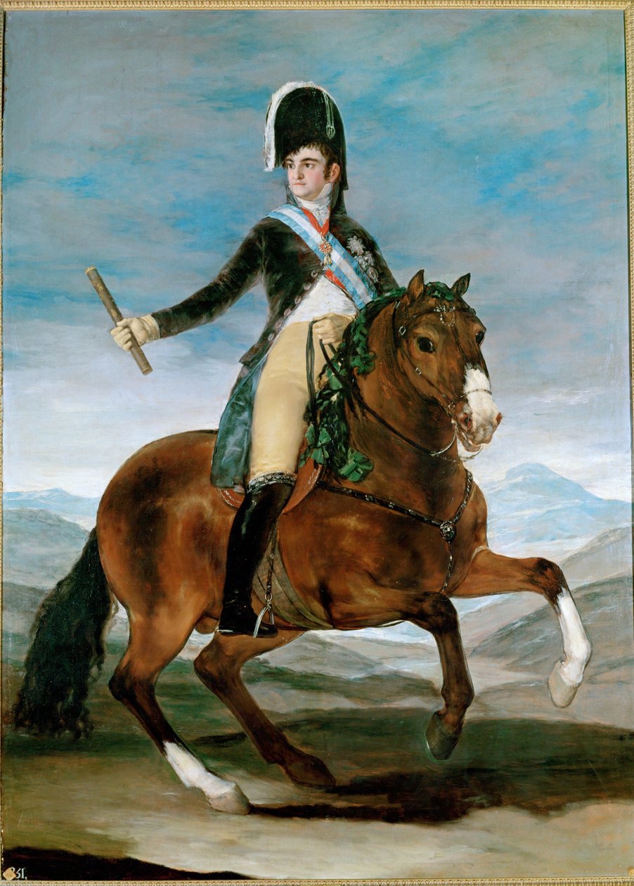 König Ferdinand VII., Reiterporträt von Francisco Jose de Goya y Lucientes