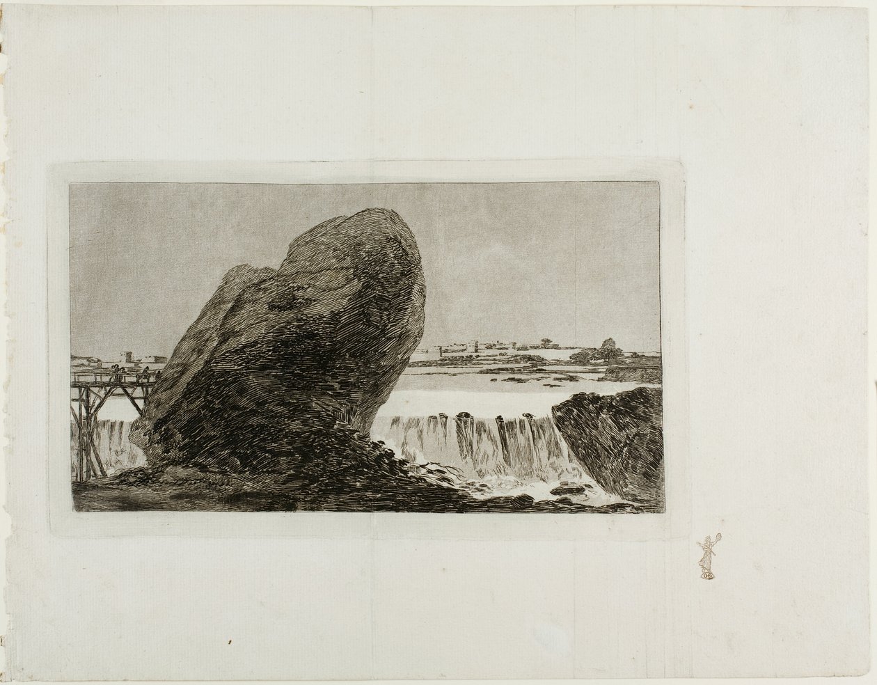 Landschaft mit Wasserfall von Francisco Jose de Goya y Lucientes