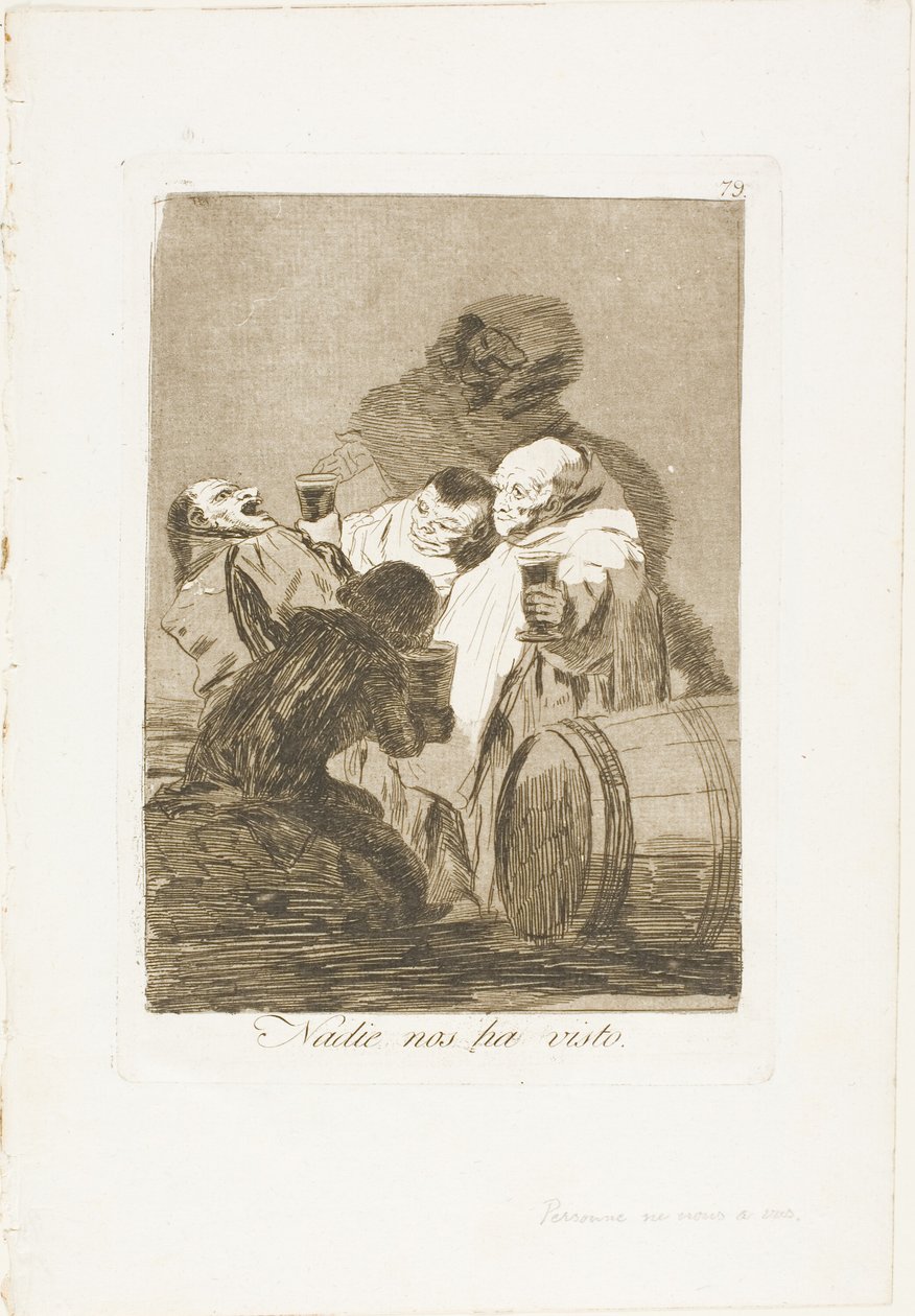 Niemand hat uns gesehen, Platte 79 aus Los Caprichos von Francisco Jose de Goya y Lucientes