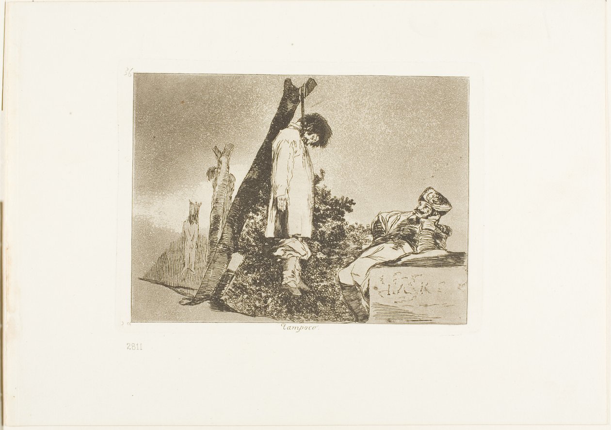 Nicht in diesem Fall, Platte 36 aus Die Schrecken des Krieges von Francisco Jose de Goya y Lucientes
