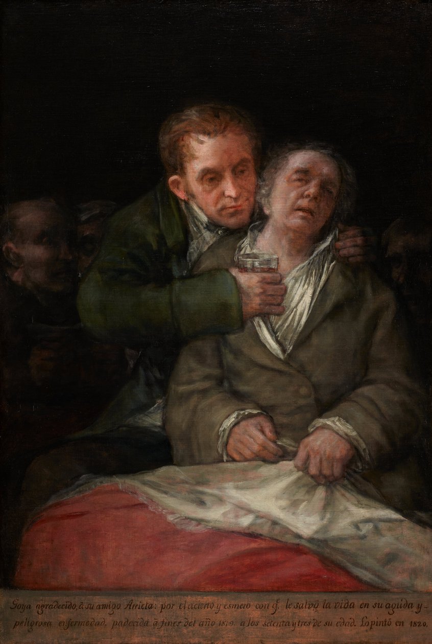 Selbstporträt mit Dr. Arrieta von Francisco Jose de Goya y Lucientes