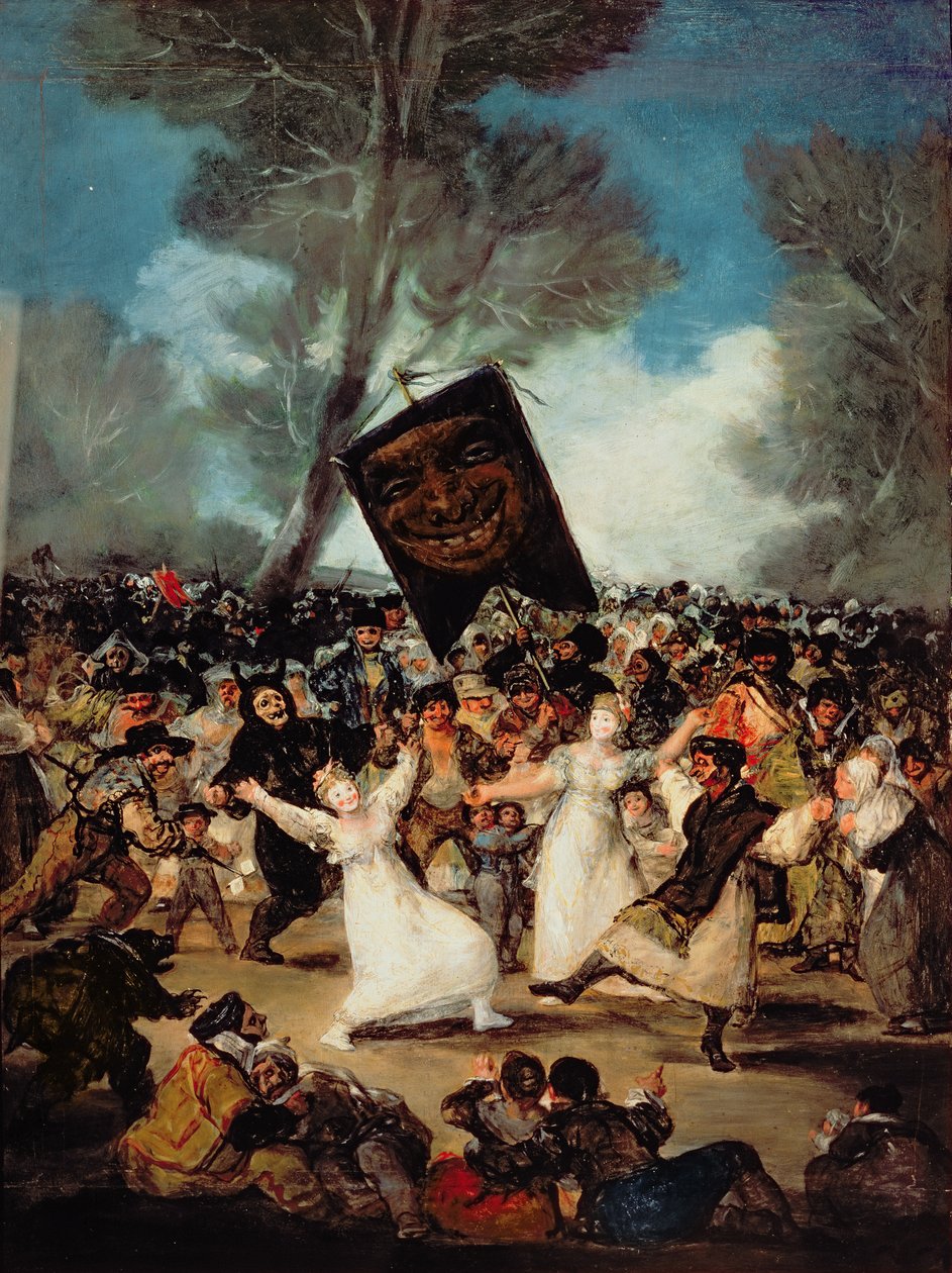 Das Begräbnis der Sardine (Fronleichnamsfest am Aschermittwoch) um 1812-19 von Francisco de Goya