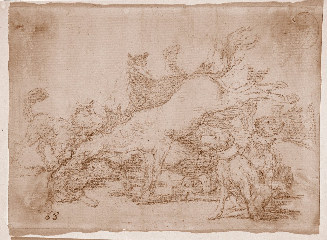 Die Schrecken des Krieges: Er verteidigt sich gut von Francisco de Goya