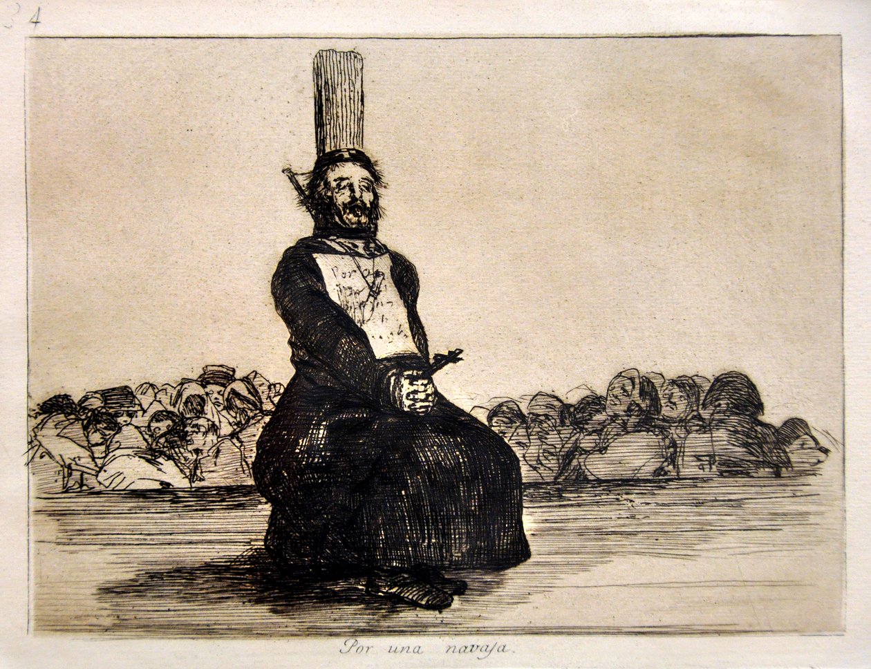 Die Schrecken des Krieges: Por una Navaja (für ein Messer) von Francisco Jose de Goya y Lucientes