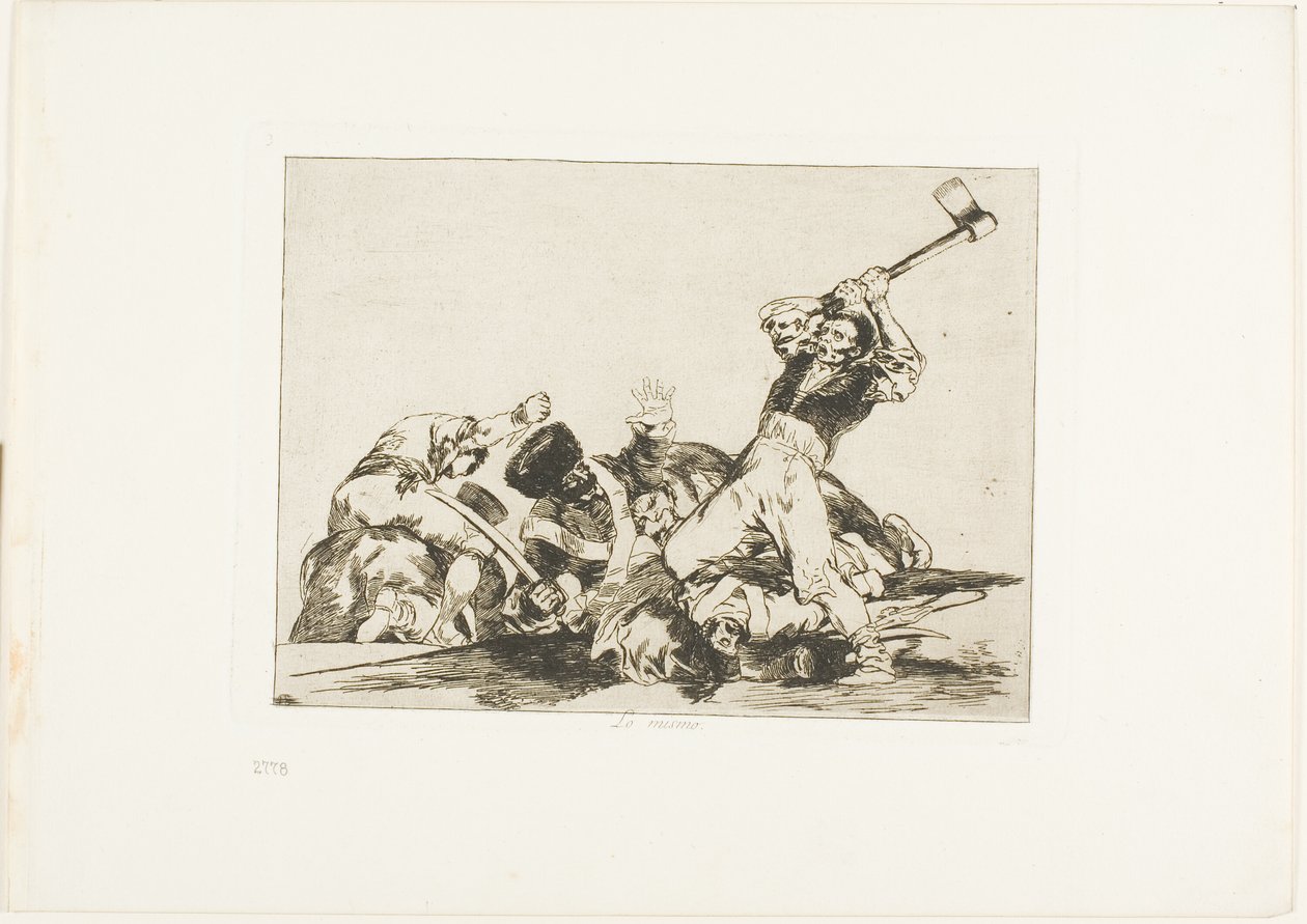 Der Gleiche, Platte drei aus Die Schrecken des Krieges von Francisco Jose de Goya y Lucientes