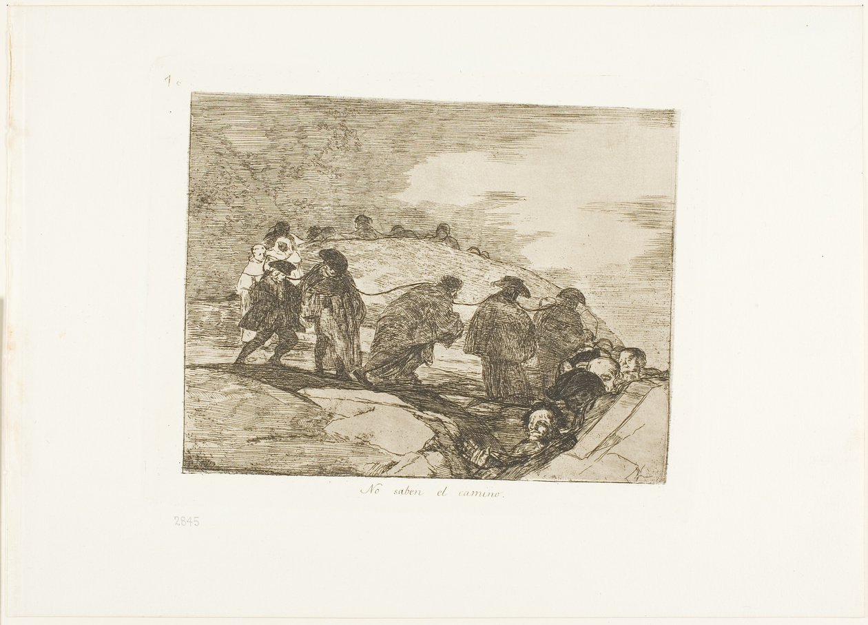 Sie kennen den Weg nicht, Platte 70 aus Die Schrecken des Krieges von Francisco Jose de Goya y Lucientes
