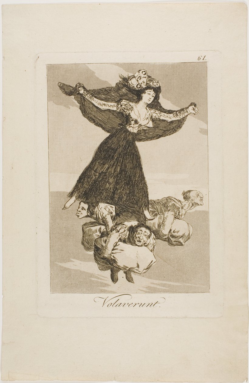 Sie sind geflogen, Platte 61 aus Los Caprichos von Francisco Jose de Goya y Lucientes