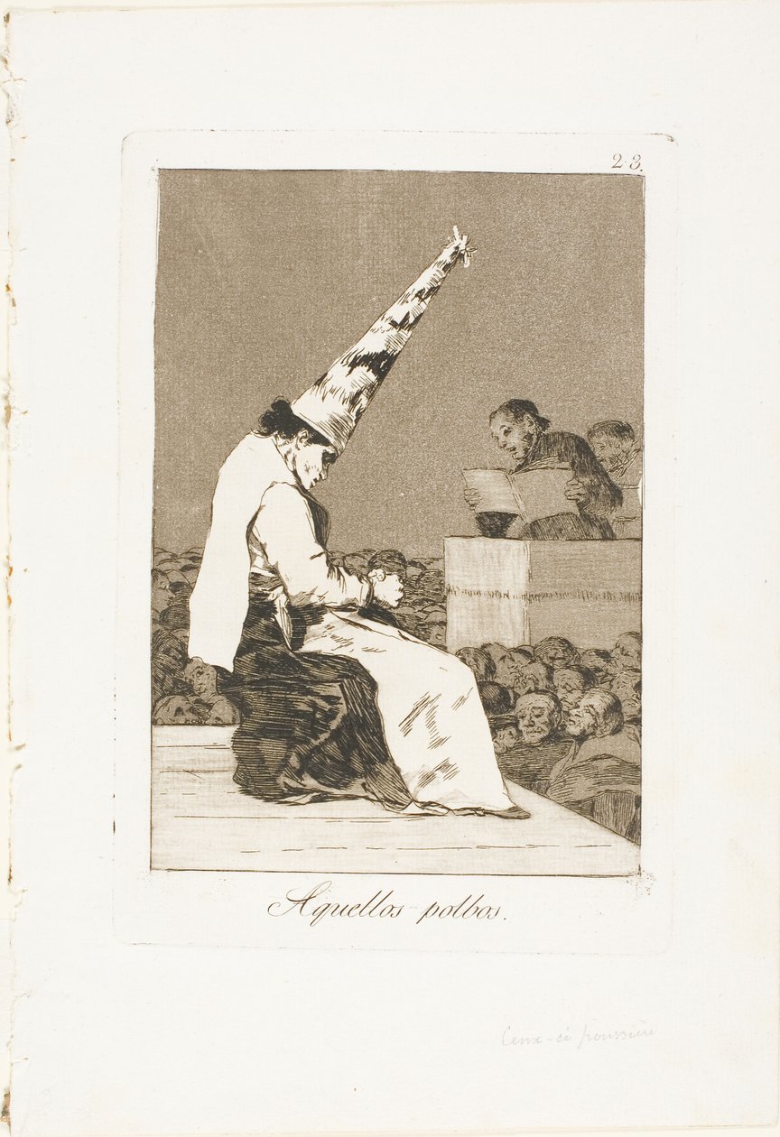 Diese Staubkörner, Platte 23 aus Los Caprichos von Francisco Jose de Goya y Lucientes