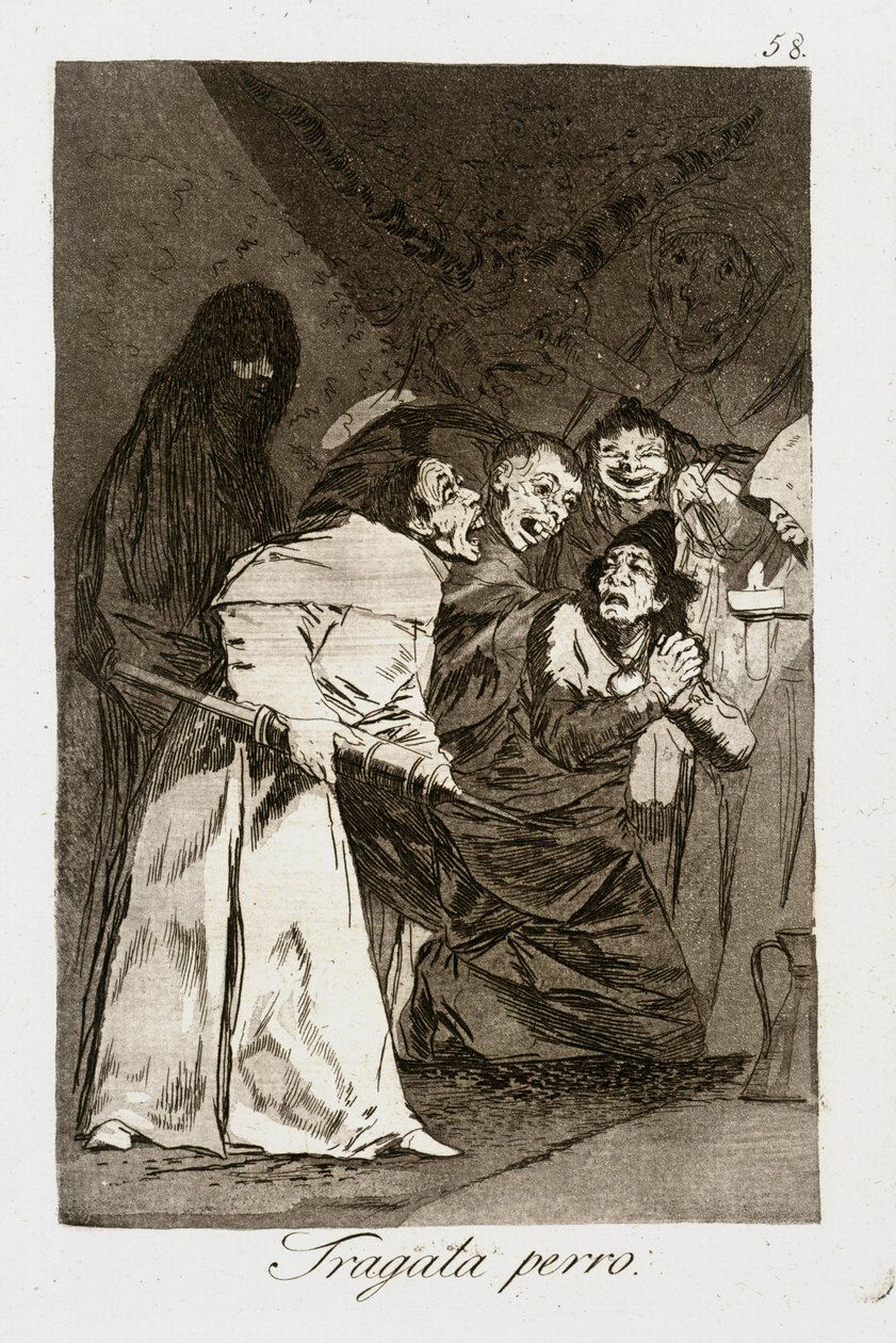 Tragala perro (Caprichos 58) von Francisco Jose de Goya y Lucientes