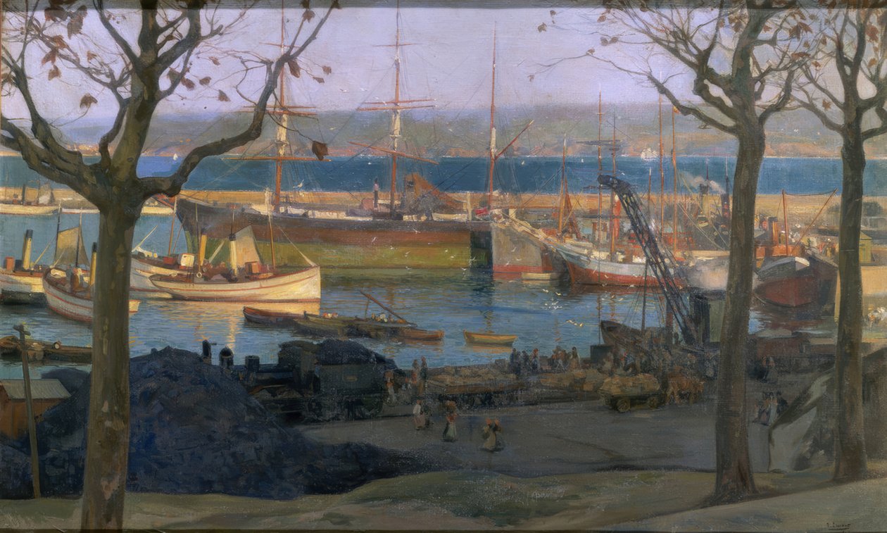 Hafen von La Coruna - Pier von Santa Lucia von Francisco Llorens Diaz