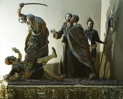 Die Verhaftung Christi, 1765 (polychromes Holz) von Francisco Salzillo