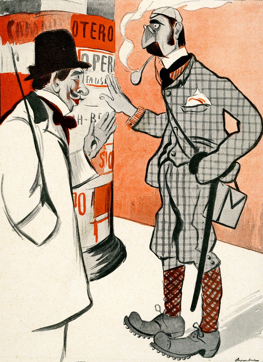 Ein Franzose sagt einem Engländer, wie er sich für die Oper kleiden soll, 1903 von Francisco Sancha y Lengo