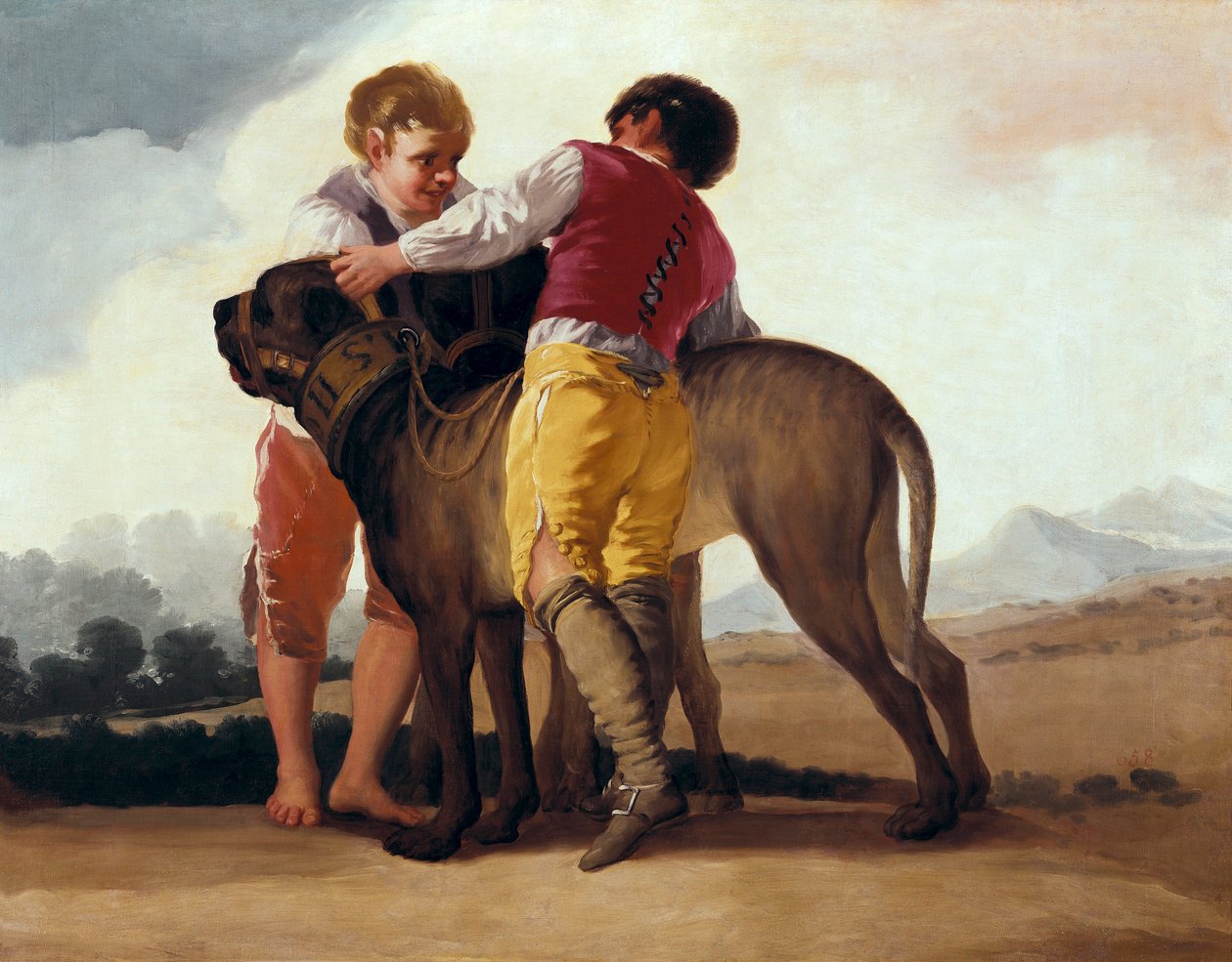 Jungen mit Mastiff, ca. 1786 von Francisco de Goya