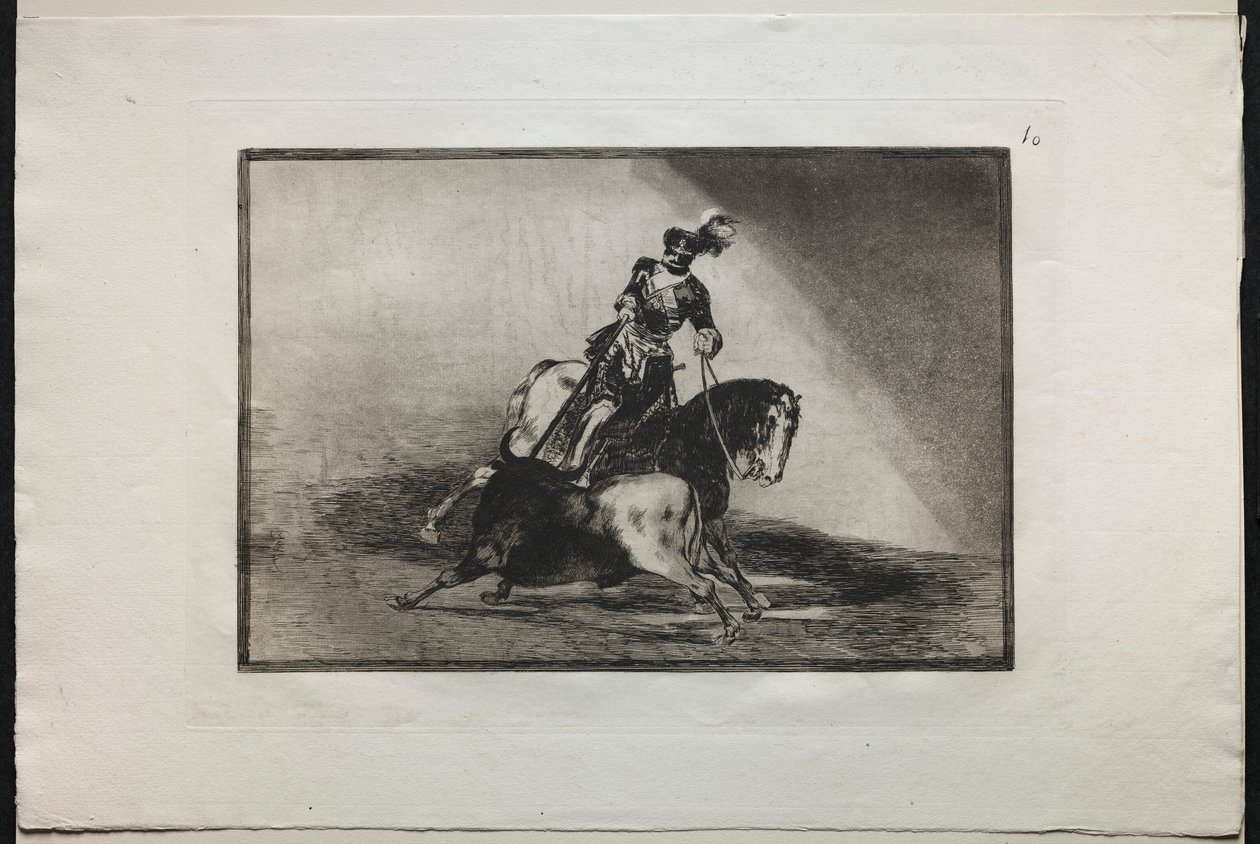 Stierkämpfe: Karl V. spießt einen Stier auf, 1876 von Francisco de Goya