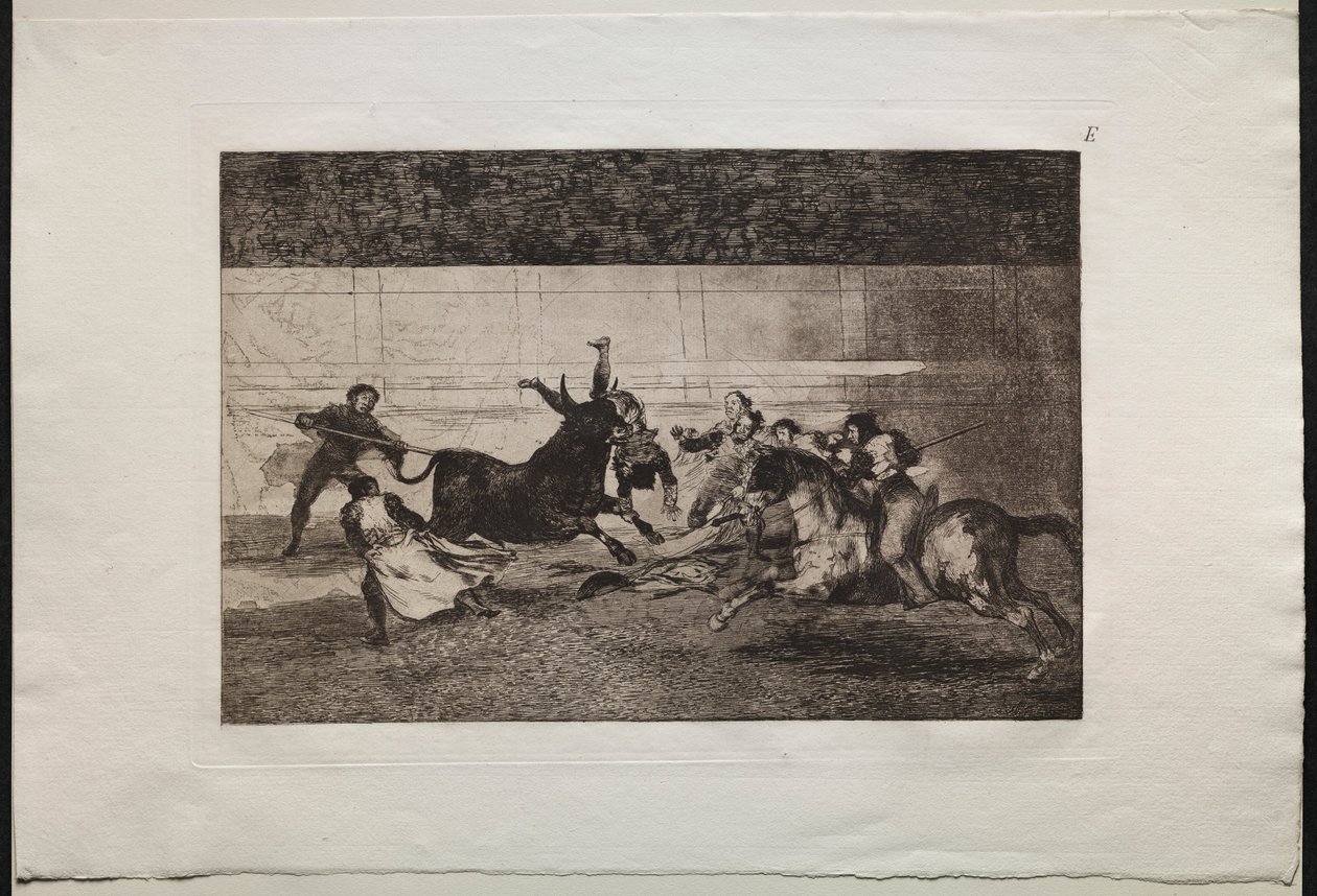 Stierkämpfe: Der Tod von Pepe Illo, 2. Komposition, 1876 von Francisco de Goya