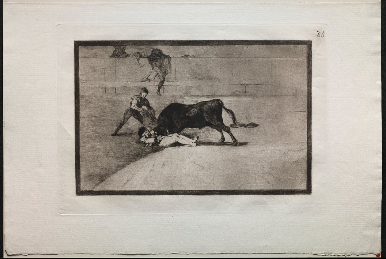Stierkämpfe: Der unglückliche Tod von Pepe Illo in der Arena in Madrid von Francisco de Goya