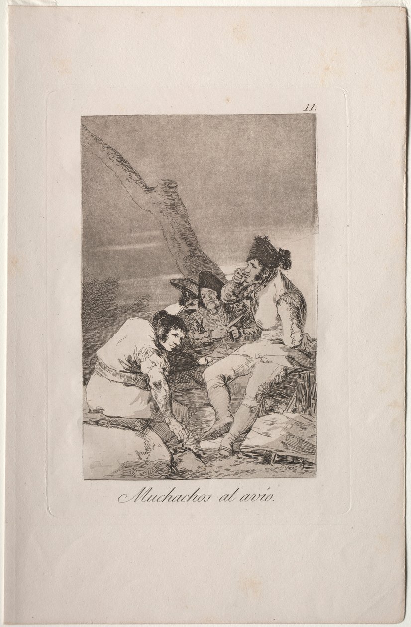 Caprichos: Jungs machen sich bereit von Francisco de Goya