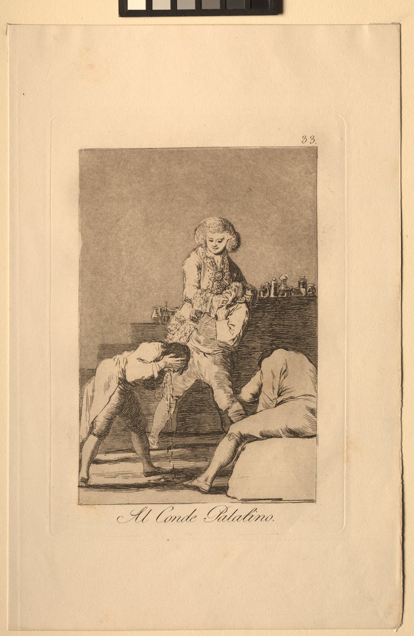 Caprichos: An den Pfalzgrafen oder Grafen des Gaumens von Francisco de Goya