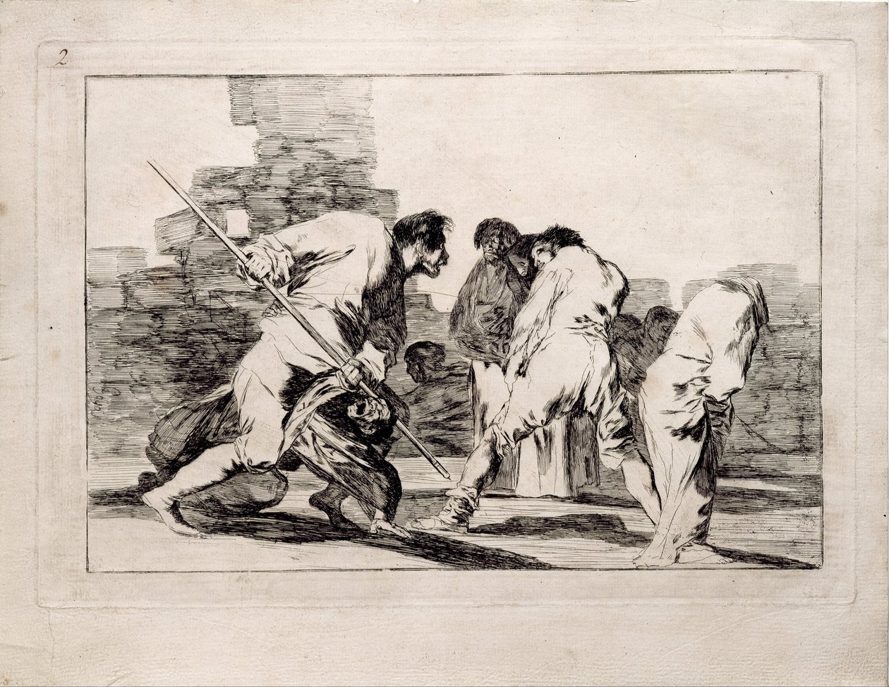 Grausame Torheit aus der Serie Los Disparates Follies, 1815-1819 von Francisco de Goya