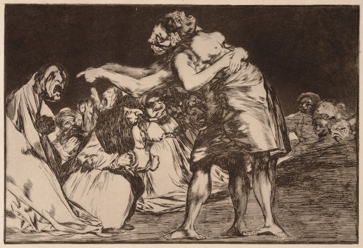 Unordentliche Torheit, aus der Serie Los Disparates von Francisco de Goya