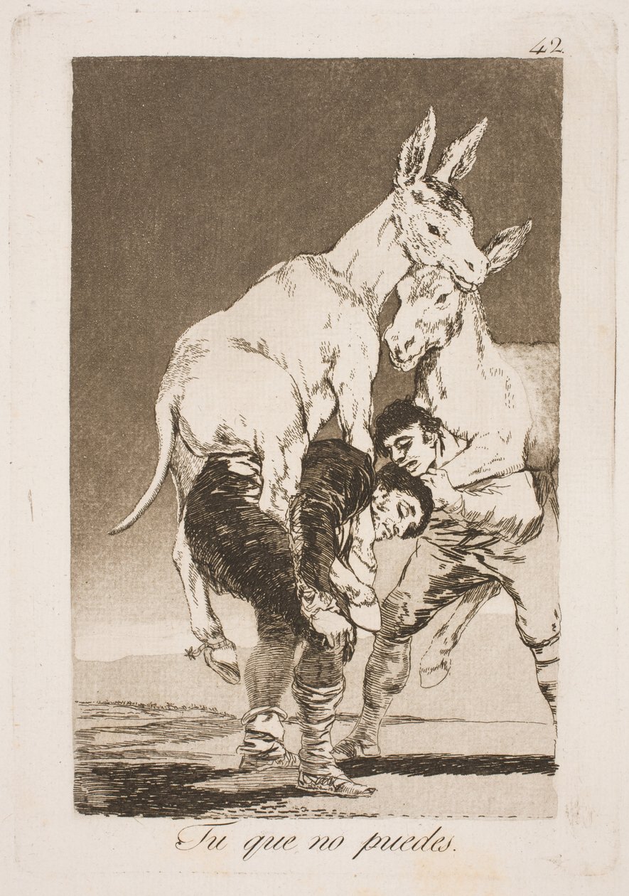 Du, der nicht kann, sollst mich auf deinem Rücken tragen von Francisco de Goya