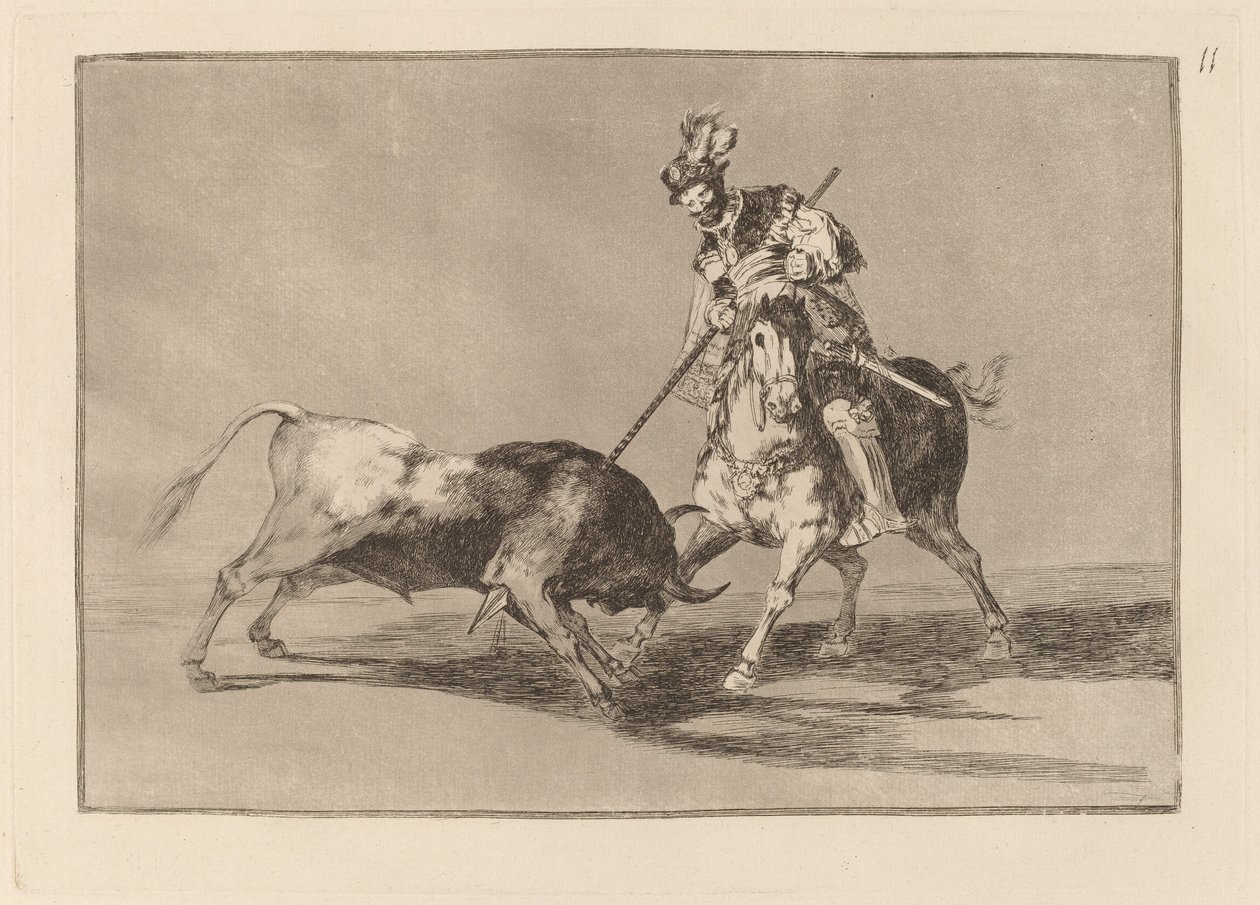 Der Cid Campeador spießt einen weiteren Stier auf von Francisco de Goya