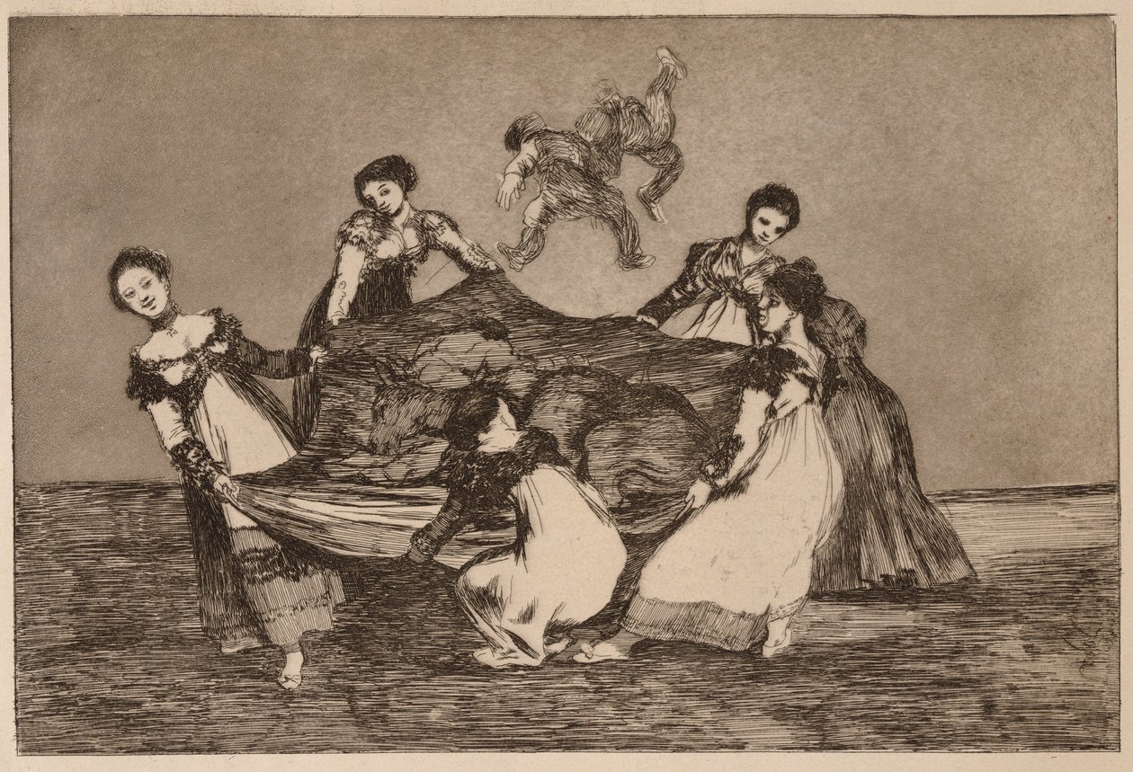 Weiblicher Unsinn, aus der Serie Los Disparates von Francisco de Goya