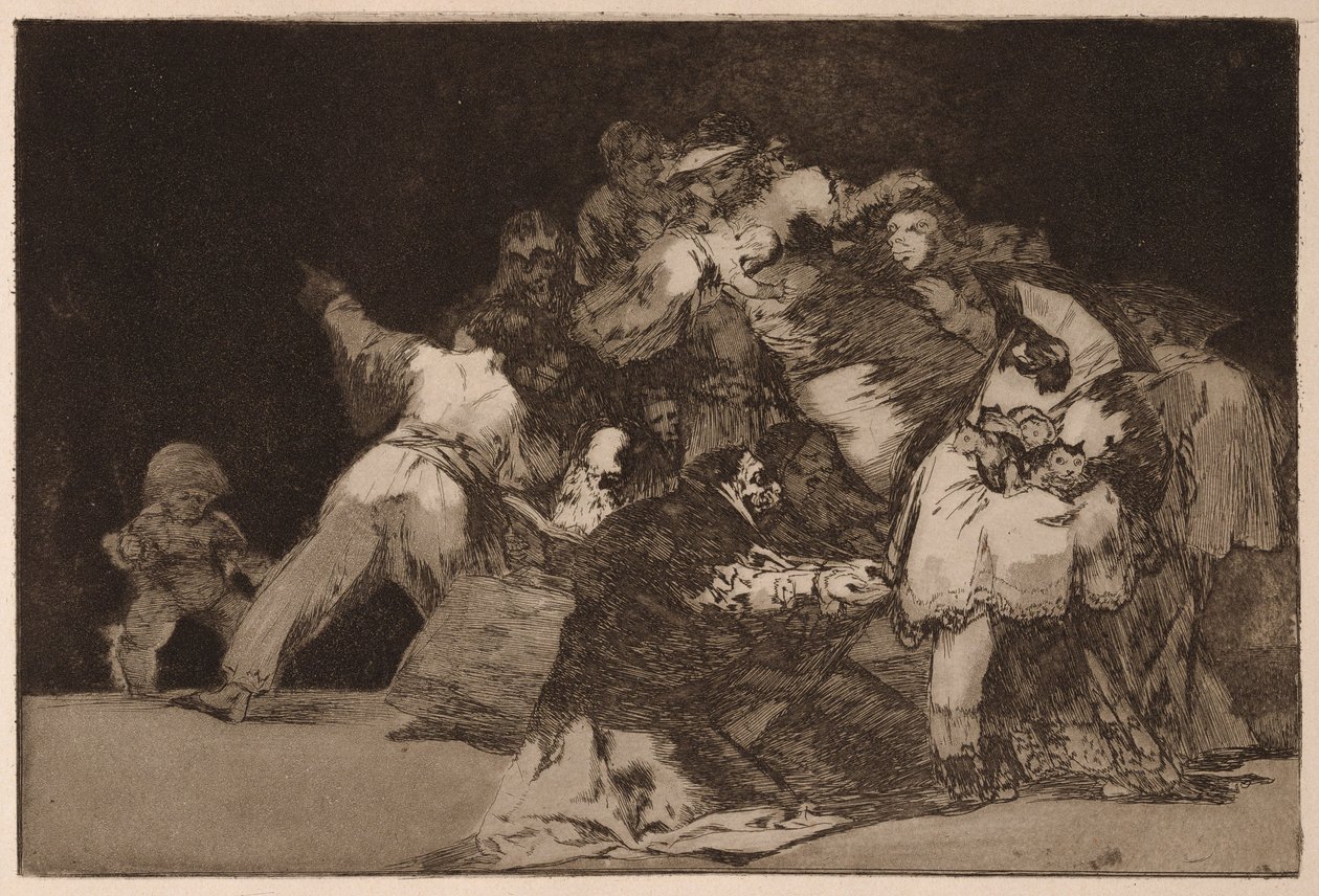 Allgemeine Torheit (Disparate general), aus der Serie Los Disparates von Francisco de Goya