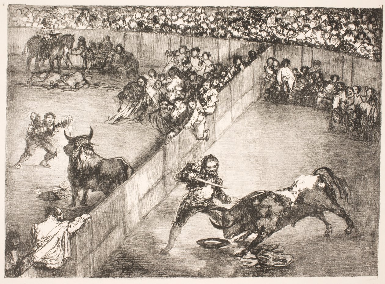 "La Division de la Place" [Stierkampf in geteilter Arena] von Francisco de Goya