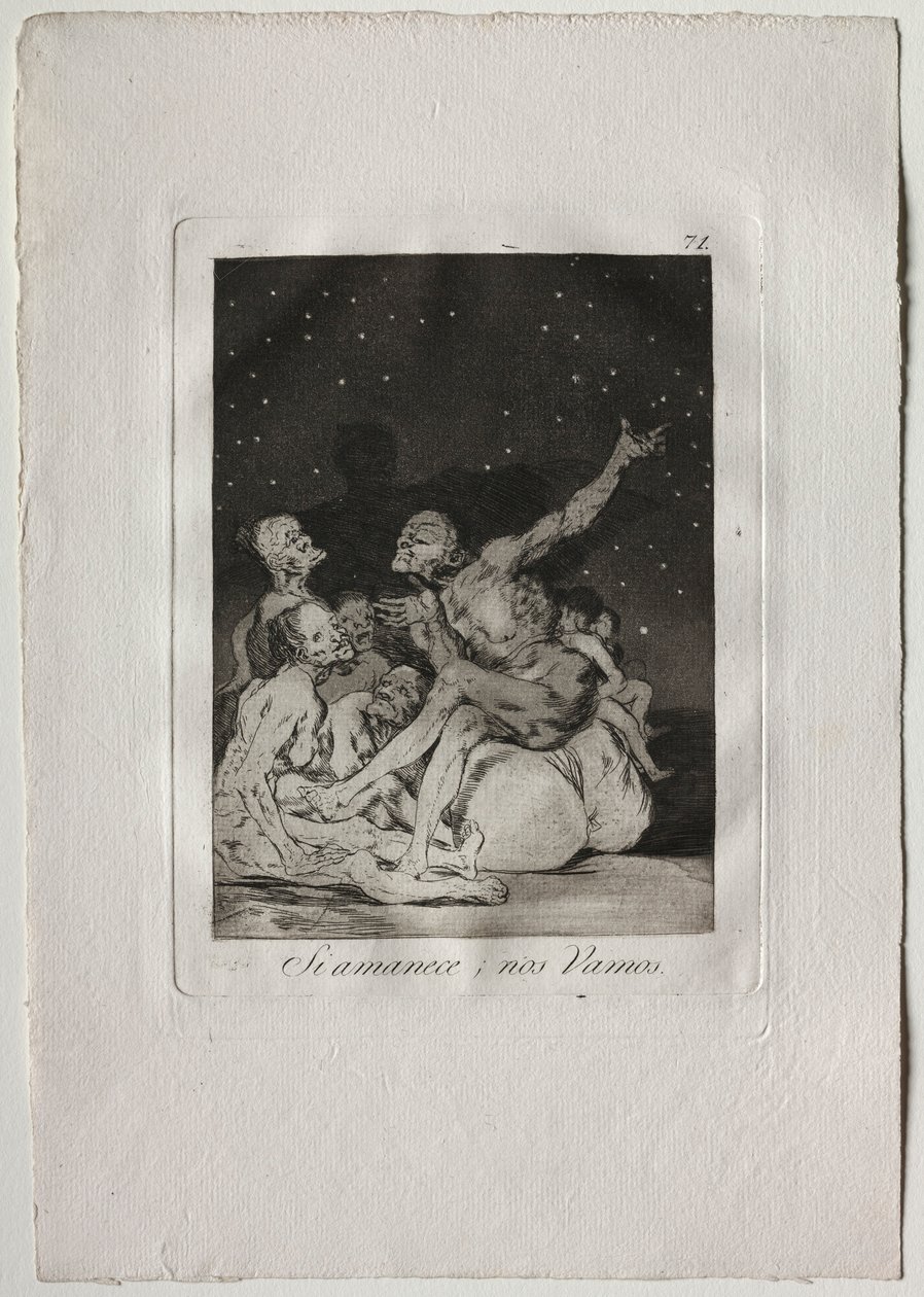 Ochenta Caprichos: Wenn der Tag anbricht, werden wir losziehen von Francisco de Goya