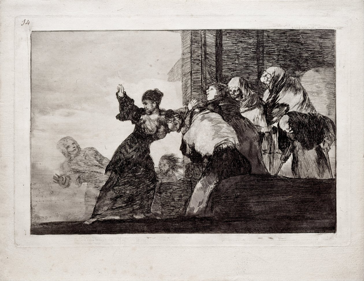 Armer Narr aus der Serie Los Disparates Follies, 1815-1819 von Francisco de Goya
