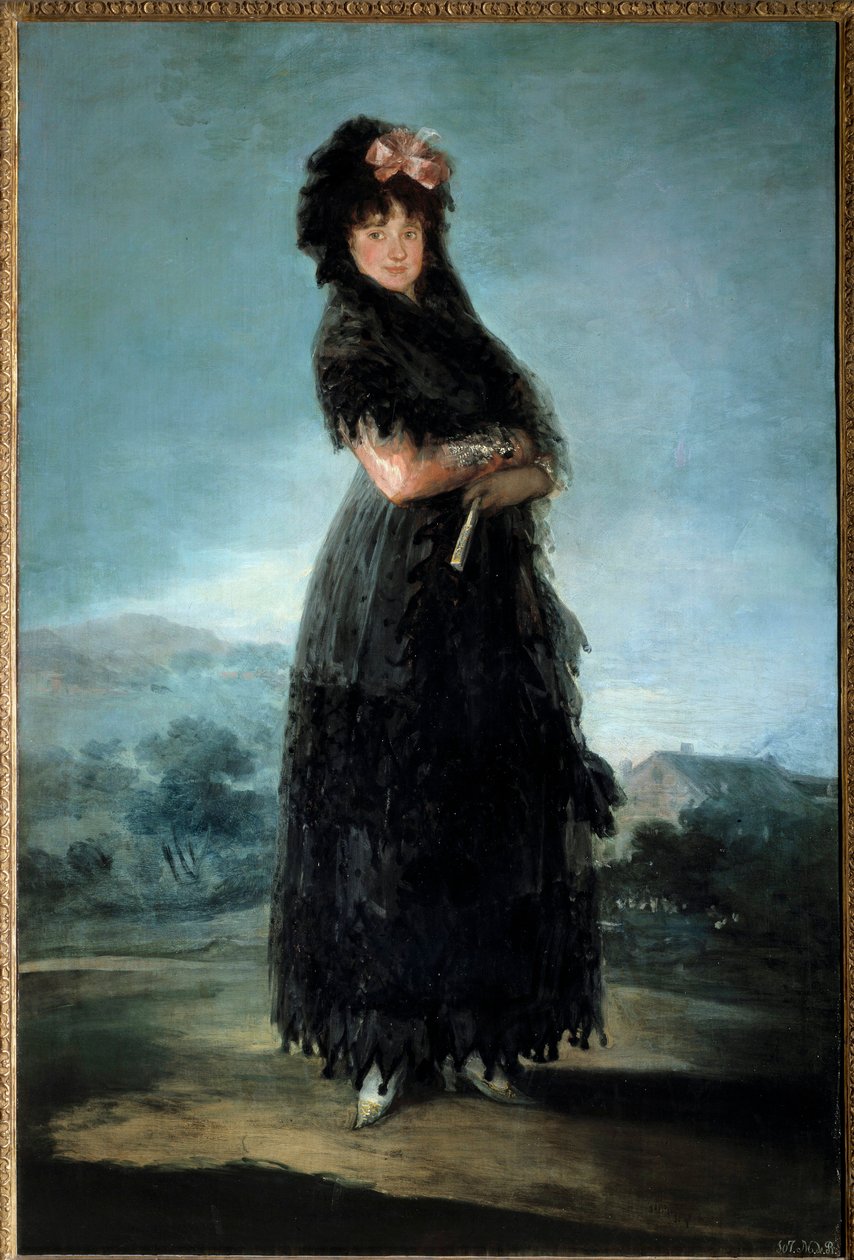 Ganzkörperporträt von Mariana Waldstein, Marquise de Santa Cruz (1763-1808) von Francisco de Goya