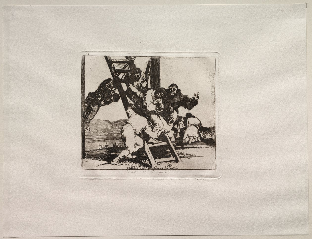 Die Schrecken des Krieges: Es ist ein harter Schritt! von Francisco de Goya