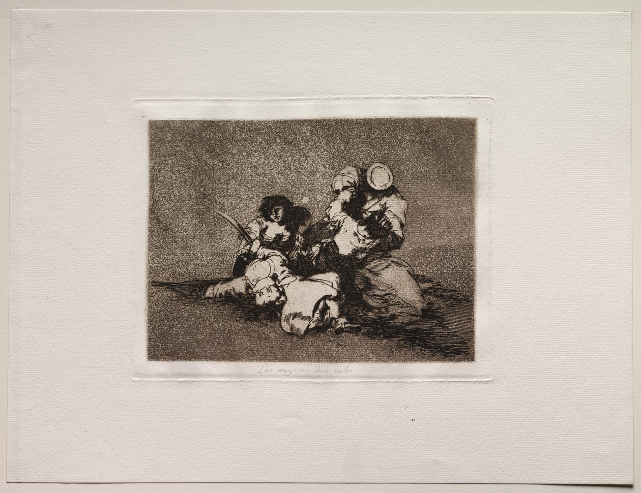 Die Schrecken des Krieges: Die Frauen geben Mut von Francisco de Goya